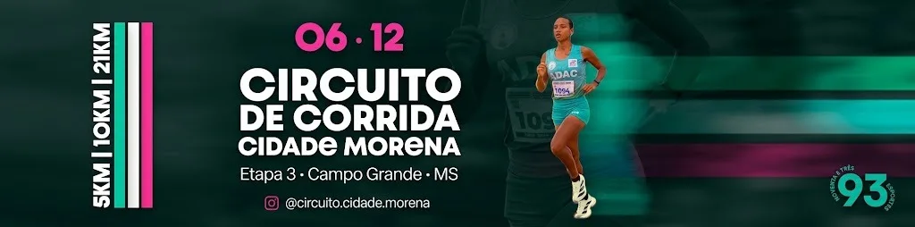 Imagem de divulgação: 3ª Etapa do Circuito de Corrida Cidade Morena