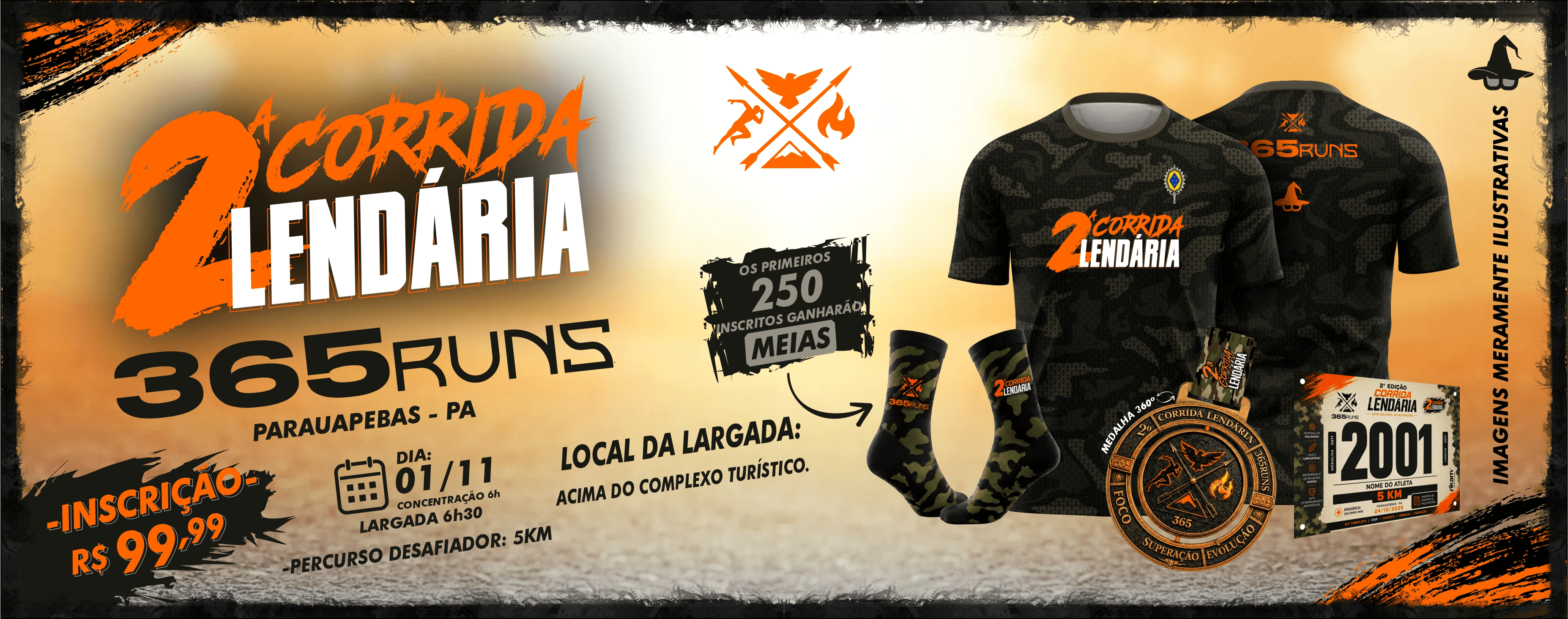 Imagem de divulgação: 2ª Corrida Lendária 365runs