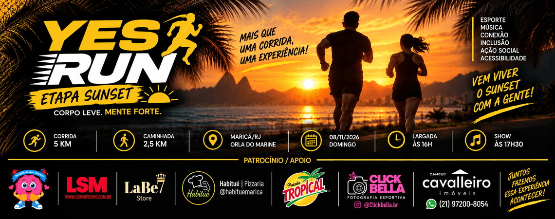 Imagem de divulgação: Yes Run | Etapa Sunset
