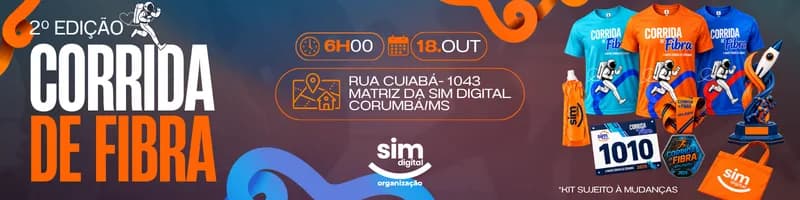 Imagem de divulgação: 2ª Corrida de Fibra Sim Digital