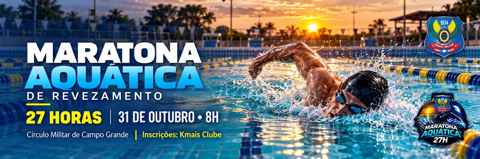 Imagem de divulgação: 27 Horas Nadando — Maratona Aquática de Revezamento