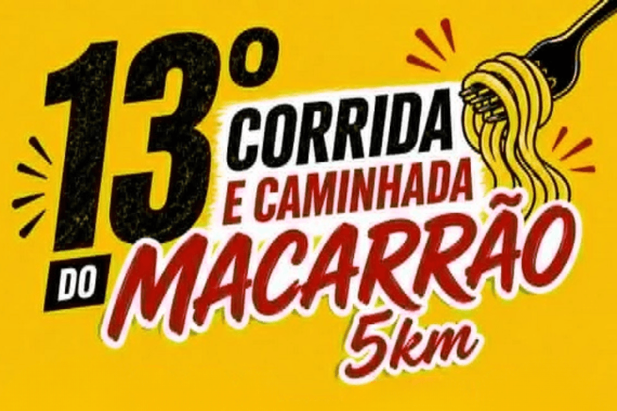 Imagem de divulgação: 13ª Corrida e Caminhada do Macarrão