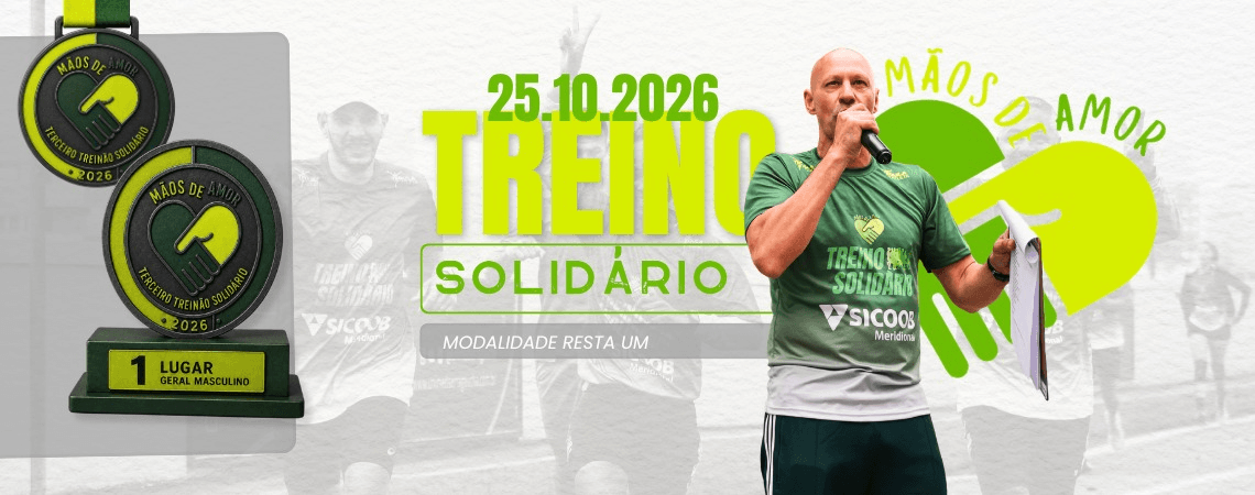 Imagem de divulgação: 3º Treinão Solidário Mãos de Amor SICOOB