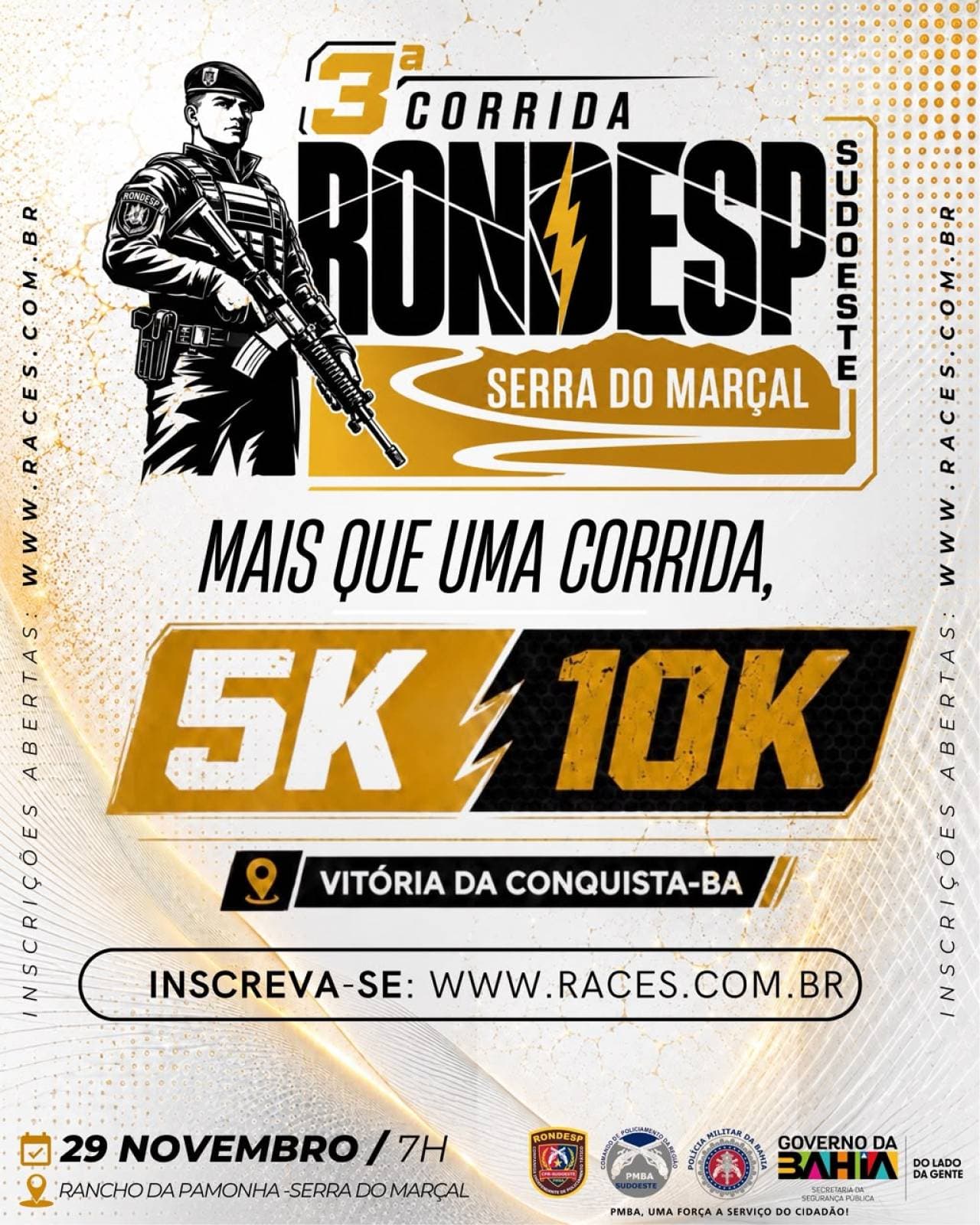 Imagem de divulgação: 3ª Corrida Rondesp Sudoeste SERRA DO MARÇAL