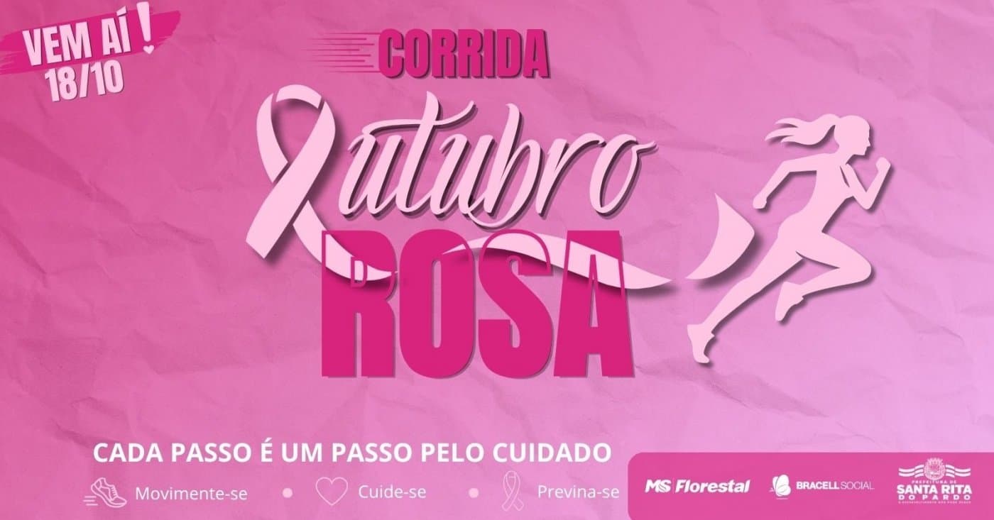 Imagem de divulgação: Corrida de Rua Outubro Rosa