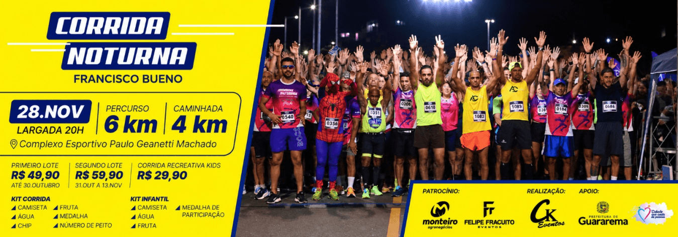 Imagem de divulgação: Corrida Noturna Francisco Bueno - Guararema 2...